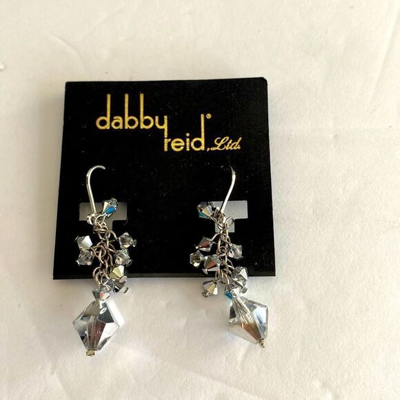 Dabby reid metallic silver clear crystals silver color clasp - Picture 1 of 2